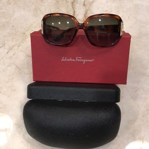 Ferragamo tortoise shell sunglasses